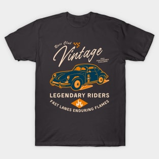 Race Club Vintage Legendary Riders Retro Car Racing T-Shirt